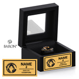Northern Colorado Nightmare Football 2025 Championship Black Window Ring Box