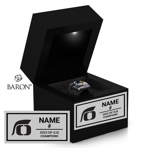 Oak Ridge Softball 2023 Championship Black LED Ring Box