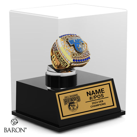 Oklahoma Bears Football 2024 Championship Display Case