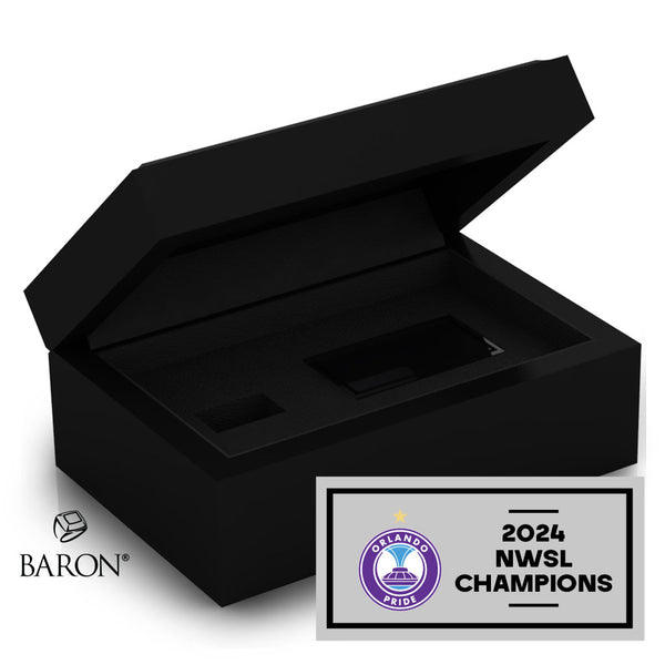 Orlando Pride Fan 2024 Championship Black Standard Window Ring Box