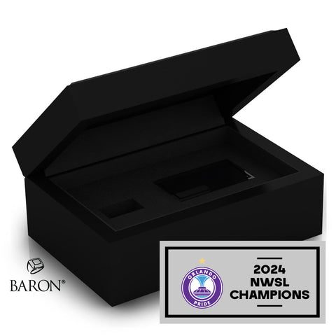 Orlando Pride Fan 2024 Championship Black Standard Window Ring Box