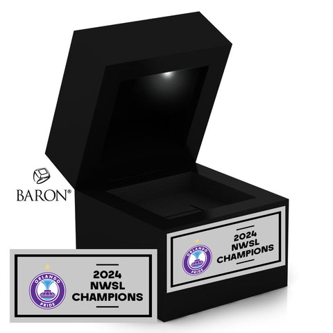 Orlando Pride Fan 2024 Championship Black LED Ring Box