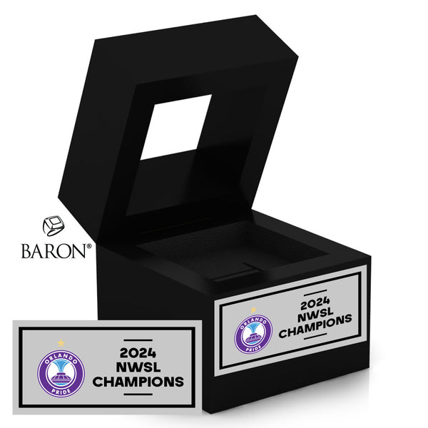 Orlando Pride Fan 2024 Championship Black Window Ring Box