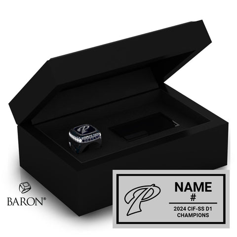 Pacifica Softball 2024 Championship Black Standard Window Ring Box