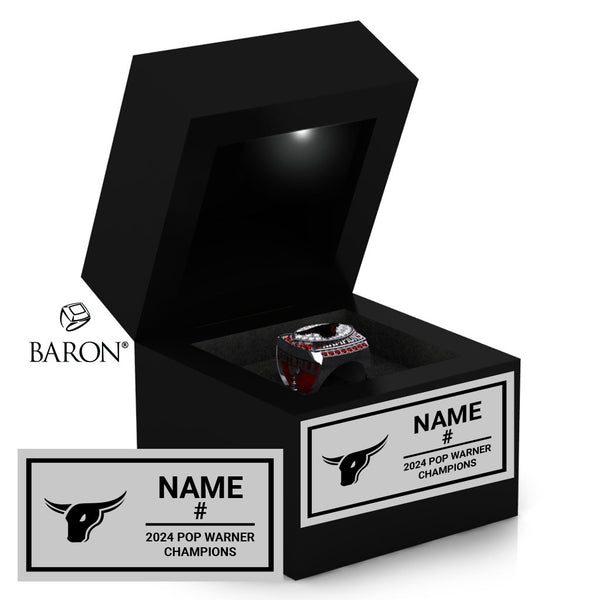 Palos Verdes Mavericks Football 2024 Championship Black LED Ring Box