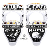 Pasadena City College Hall of Fame Championship Ring - Design 2.6