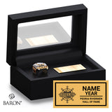 Peoria Rivermen (SPHL) Hall of Fame Championship Black Standard Window Ring Box