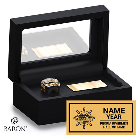 Peoria Rivermen (SPHL) Hall of Fame Championship Black Standard Window Ring Box