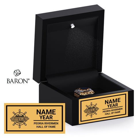 Peoria Rivermen (SPHL) Hall of Fame Championship Black LED Ring Box