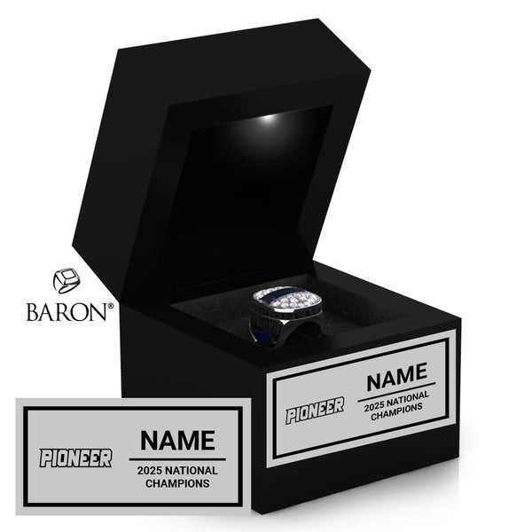 Pioneer High School Cheer 2025 Championship Black LED Ring Box
