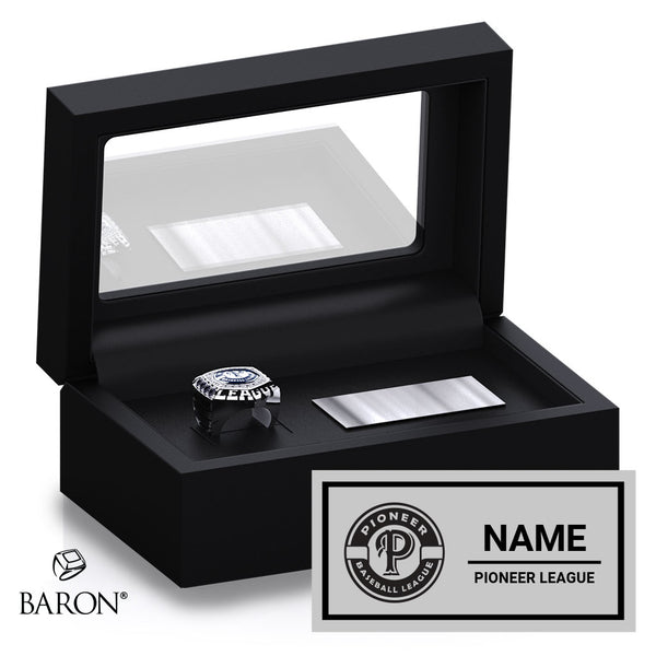 Pioneer League Umpires Baseball 2025 Championship Black Standard Window Ring Box
