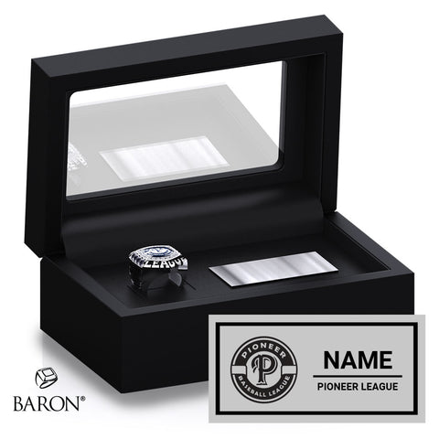 Pioneer League Umpires Baseball 2025 Championship Black Standard Window Ring Box