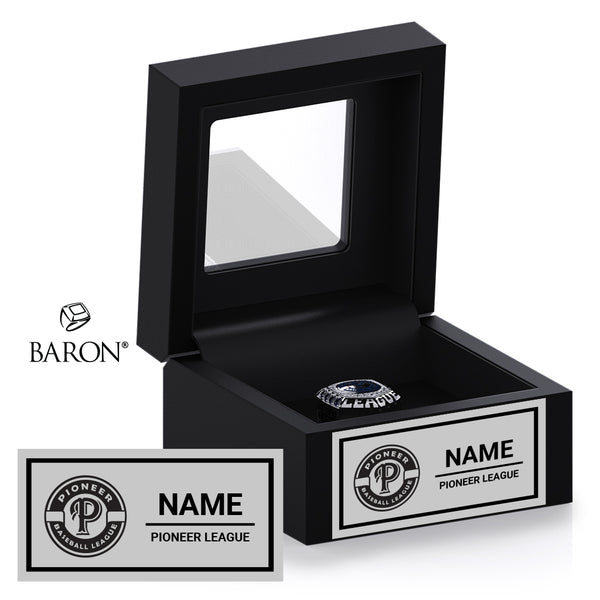 Pioneer League Umpires Baseball 2025 Championship Black Window Ring Box