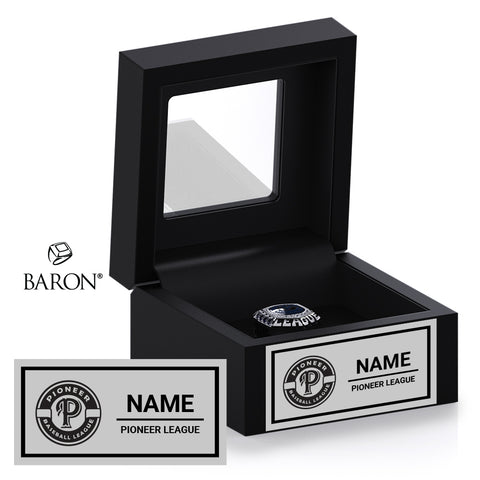Pioneer League Umpires Baseball 2025 Championship Black Window Ring Box