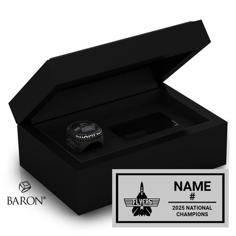 Plymouth Flyers 14U AA Hockey 2025 Championship Black Standard Window Ring Box