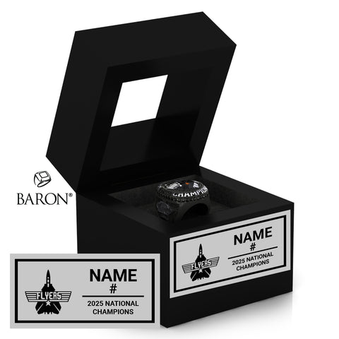 Plymouth Flyers 14U AA Hockey 2025 Championship Black Window Ring Box