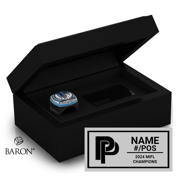 Poly Prep Country Day School Football 2024 Championship Black Standard Window Ring Box
