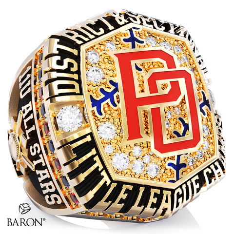 Post Oak Little League 11U Baseball 2025 Championship Ring - Design 1.2
