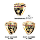 Post Oak Little League 11U Baseball 2025 Championship Ring - Design 1.2