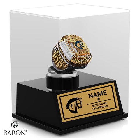 Powers Catholic Boys Hockey 2025 Championship Display Case