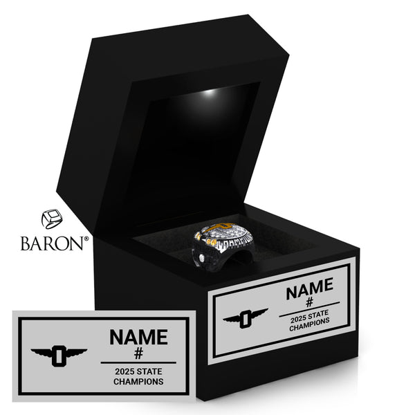 Punahou High School Basketball 2025 Championship Black LED Ring Box