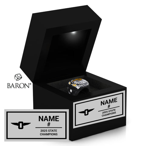 Punahou High School Basketball 2025 Championship Black LED Ring Box