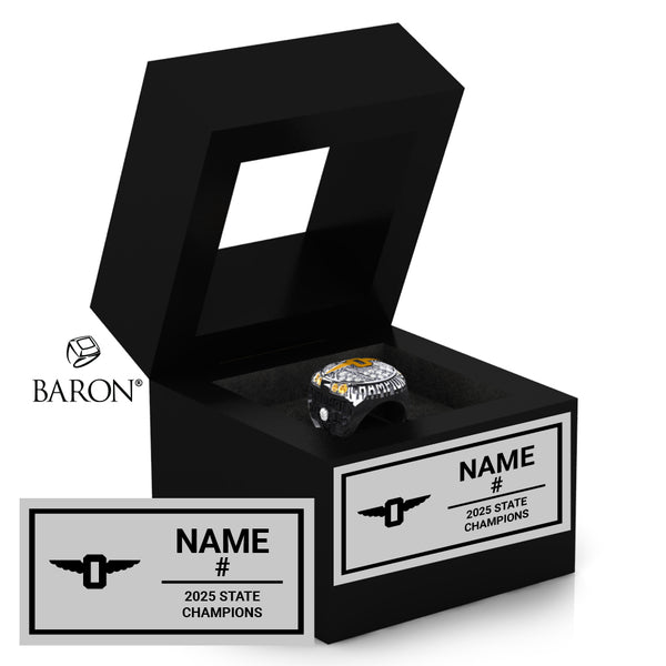 Punahou High School Basketball 2025 Championship Black Window Ring Box