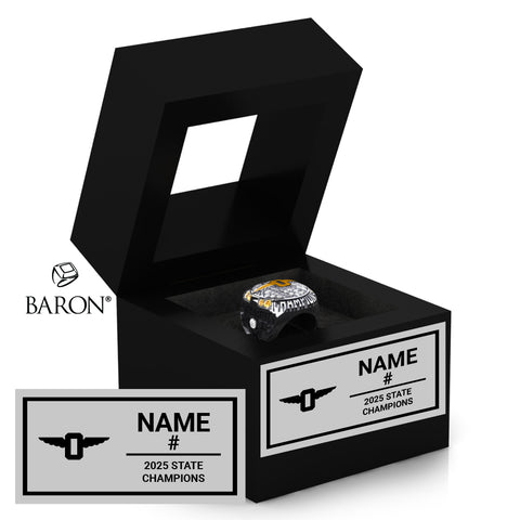 Punahou High School Basketball 2025 Championship Black Window Ring Box