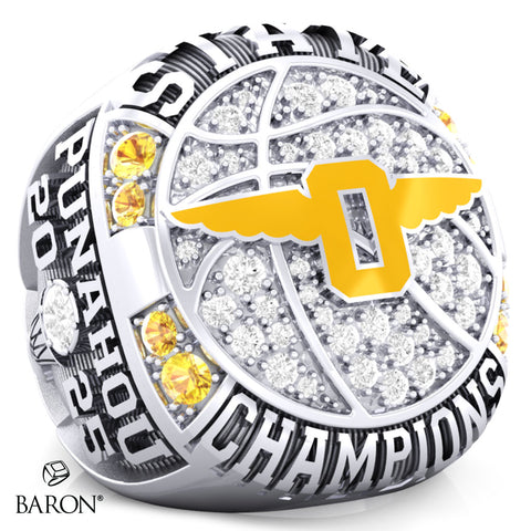 Punahou High School Basketball 2025 Championship Ring - Design 1.2