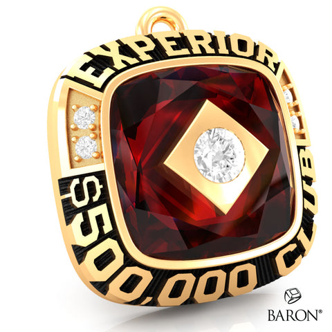 Experior Financial Ring Top Pendant - Design 2.19 (Red)