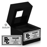 Rancho Cotate High School Baseball 2025 Championship Black Window Ring Box