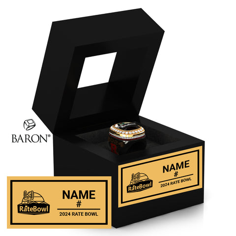Rate Bowl Officials 2024 Championship Black Window Ring Box