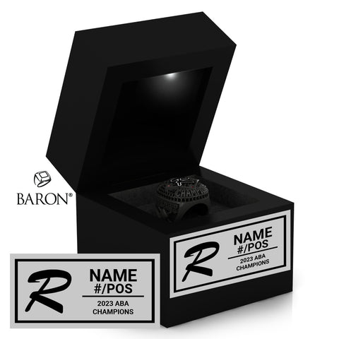 Ridgewood Maroons 2023 Championship Black LED Ring Box