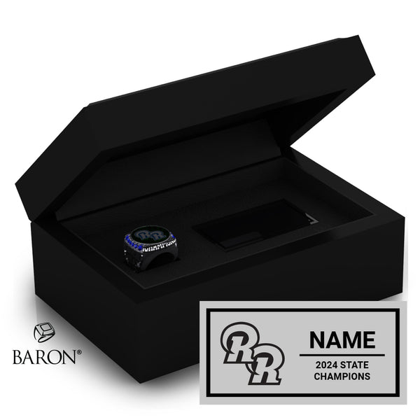 Rio Rancho High School Cross Country 2024 Championship Black Standard Window Ring Box