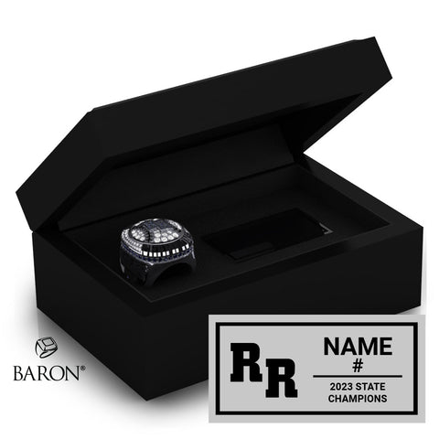 Rio Rancho High School Baseball 2023 Championship Black Standard Window Ring Box