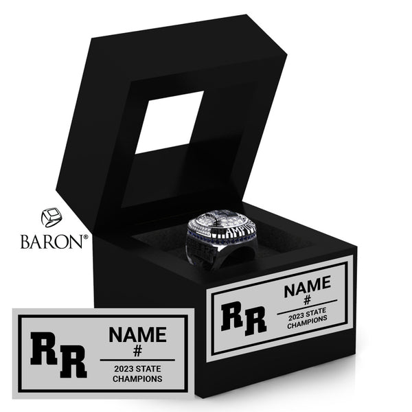 Rio Rancho High School Baseball 2023 Championship Black Window Ring Box