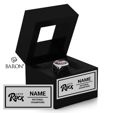 Rock Cheer 2024 Championship Black Window Ring Box