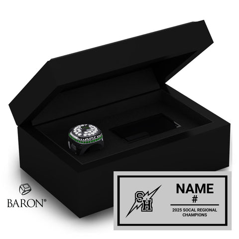 Sage Hill Girls Basketball 2025 Championship Black Standard Window Ring Box