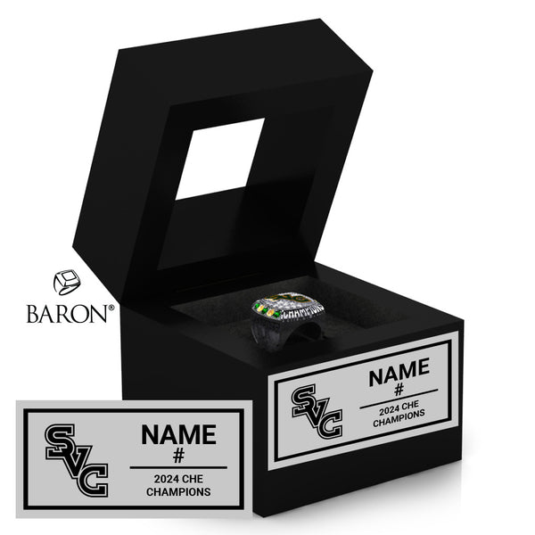 Saint Vincent College Bearcats 2024 Championship Black Window Ring Box