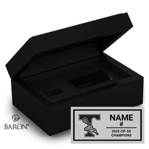 San Clemente High School Boys Lacrosse 2025 Championship Black Standard Window Ring Box