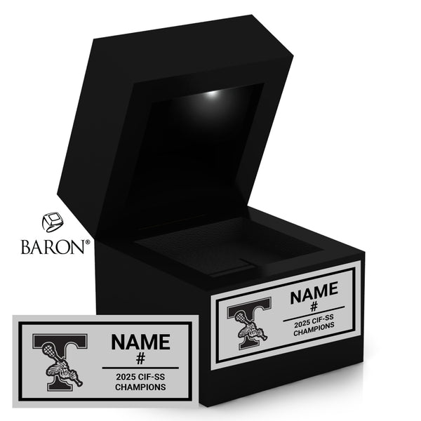 San Clemente High School Boys Lacrosse 2025 Championship Black LED Ring Box