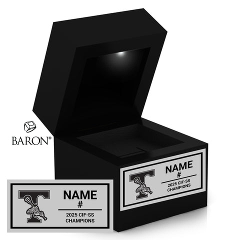 San Clemente High School Boys Lacrosse 2025 Championship Black LED Ring Box