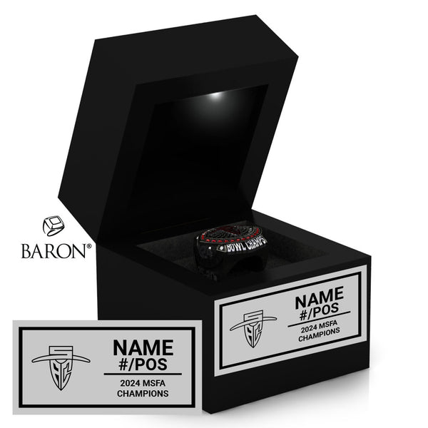 Santa Ana College Football 2024 Championship Black LED Ring Box
