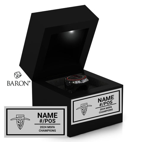 Santa Ana College Football 2024 Championship Black LED Ring Box
