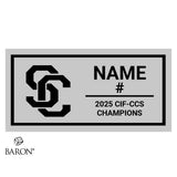Santa Clara Senior High School Baseball 2025 Championship Black LED Ring Box