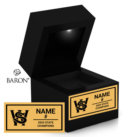 Sitka High School Baseball 2025 Championship Black LED Ring Box