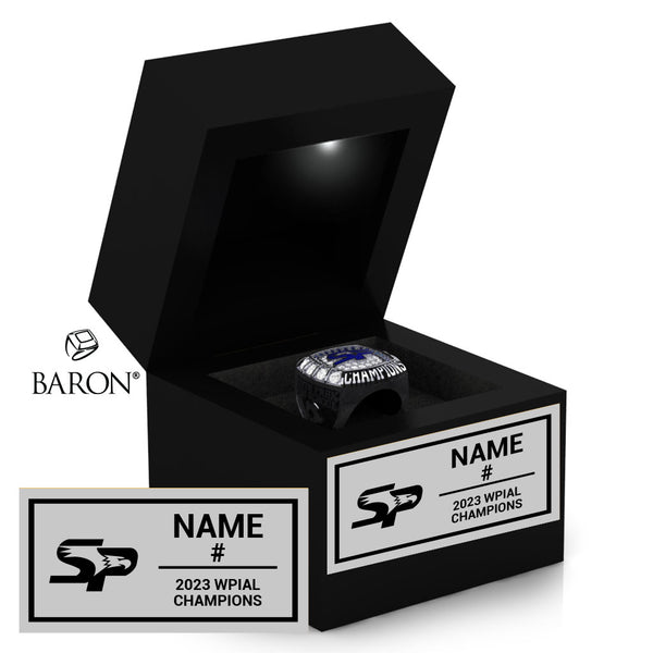 South Park High School Soccer 2023 Championship Black LED Ring Box