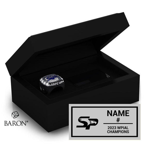 South Park High School Soccer 2023 Championship Black Standard Window Ring Box