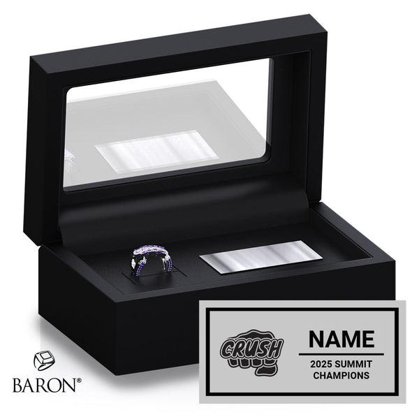 South Coast Cheer 2025 Crush Large U16 Level 2 Championship Black Standard Window Ring Box