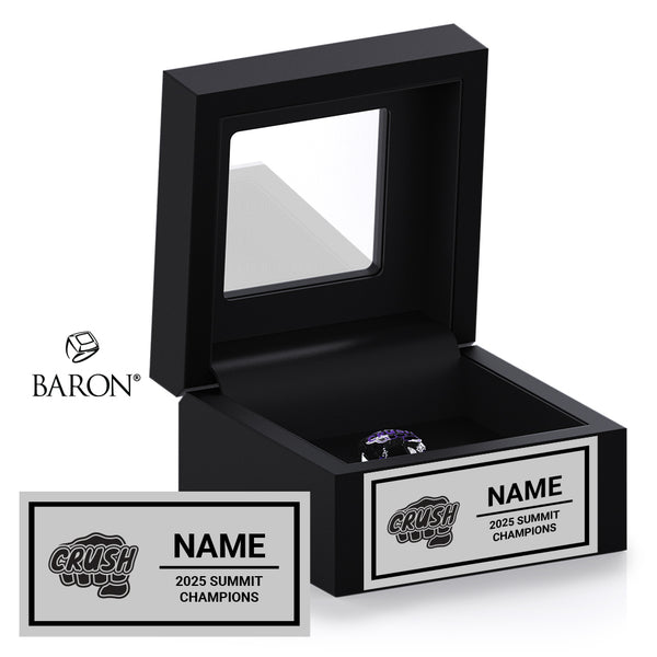 South Coast Cheer 2025 Crush Large U16 Level 2 Championship Black Window Ring Box